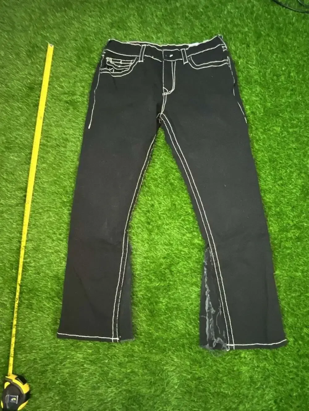 True Religion x Playboy Rocco Relaxed Skinny Jeans Size 32 Black